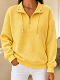 CLEARANCE SALE🔥 Waffle Half-Zip Cuffed Thermal Pullover
