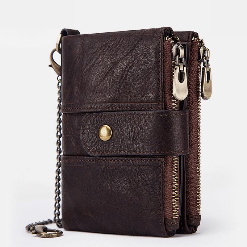 Genuine Leather Anti-theft Retro Wallet With Chain (Buy 2 for free shipping)