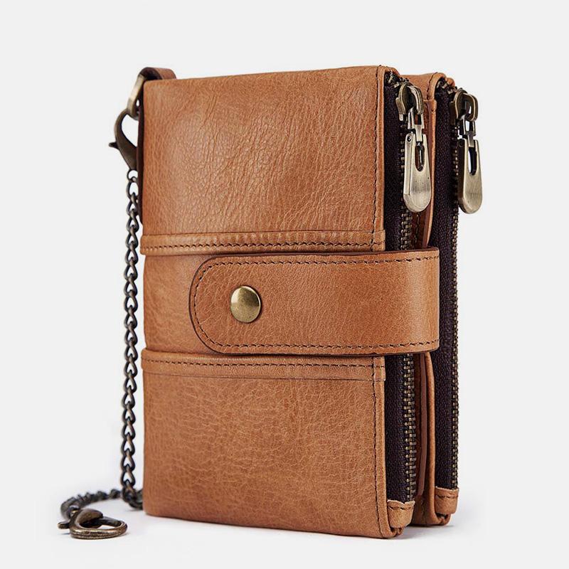 Genuine Leather Anti-theft Retro Wallet With Chain (Buy 2 for free shipping)