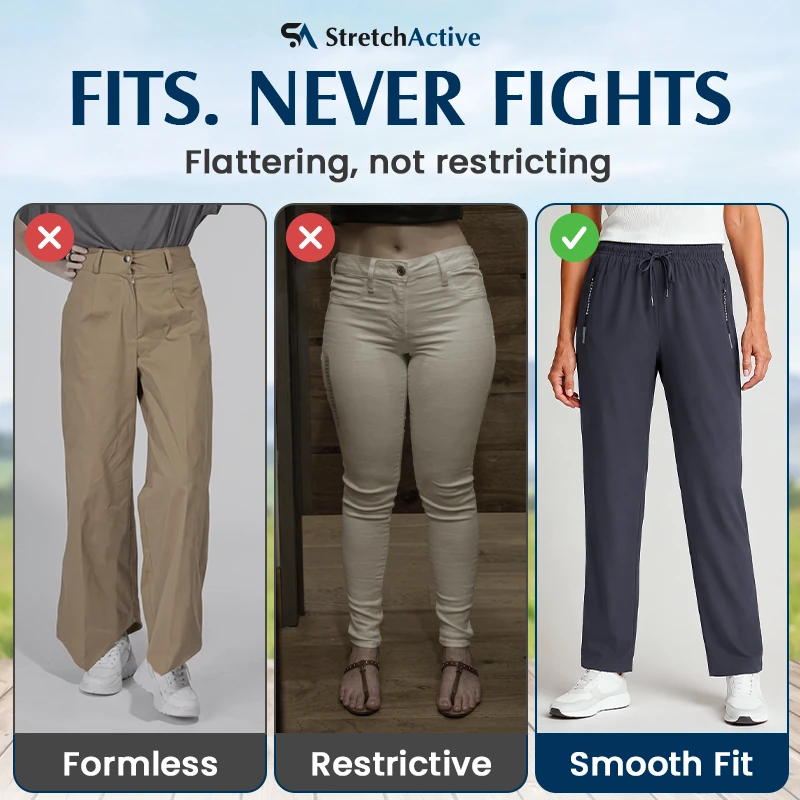 StretchActive - Women's Ultra Soft Stretch EveryWear Pants