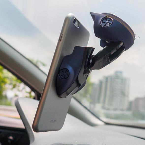 Sports car phone holder