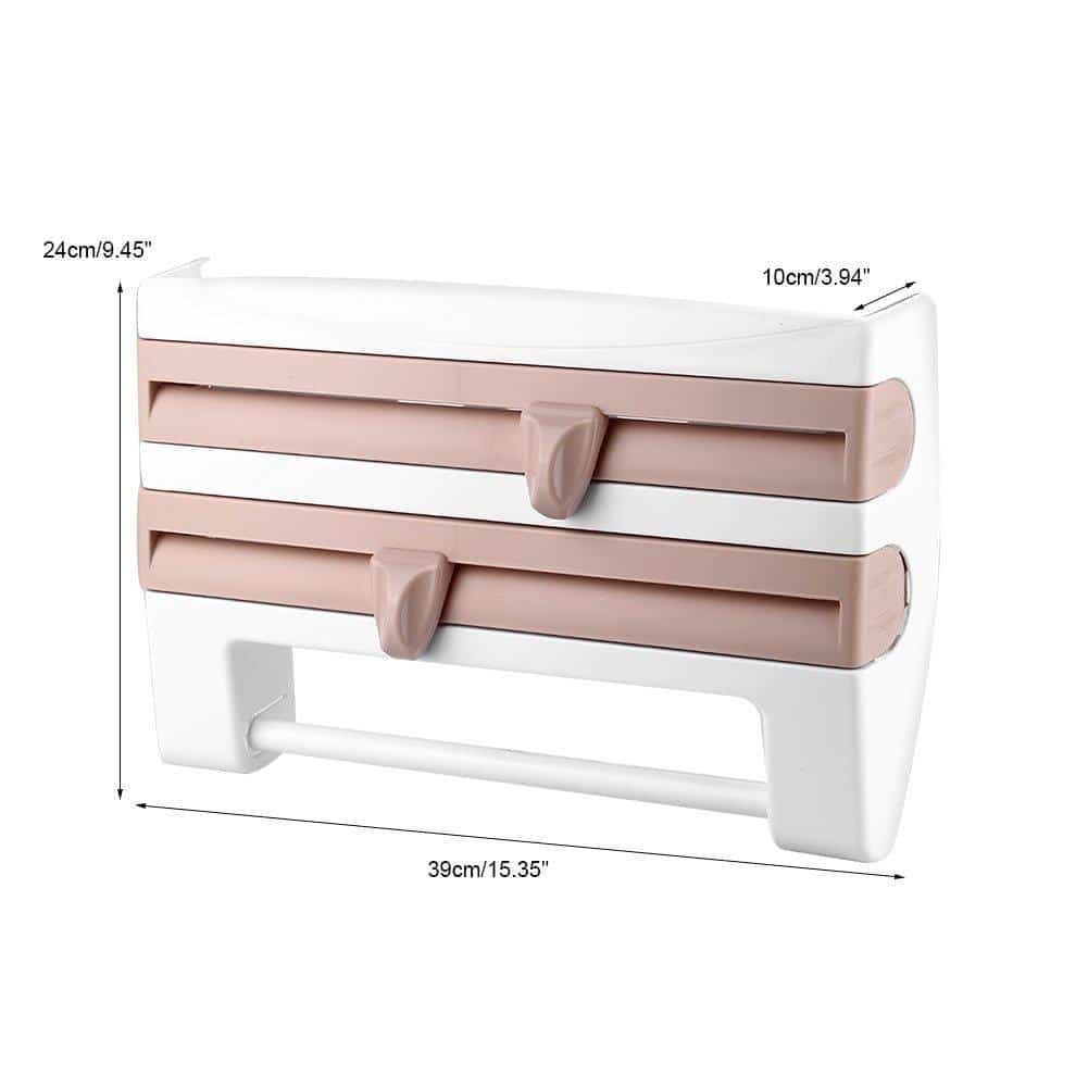 Multifunction Film Storage Rack Cutter for Kitchen【Nail free】 