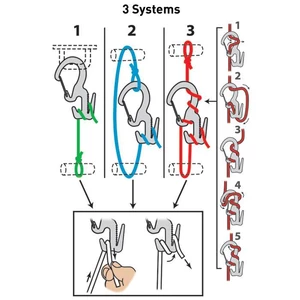 Small Aluminum Rope Tightening Mechanism With Carabiner Clip（ Buy 8 Free Shipping !!!）