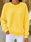 CLEARANCE SALE🔥 Women's Waffle Knit Crewneck Sweatshirt