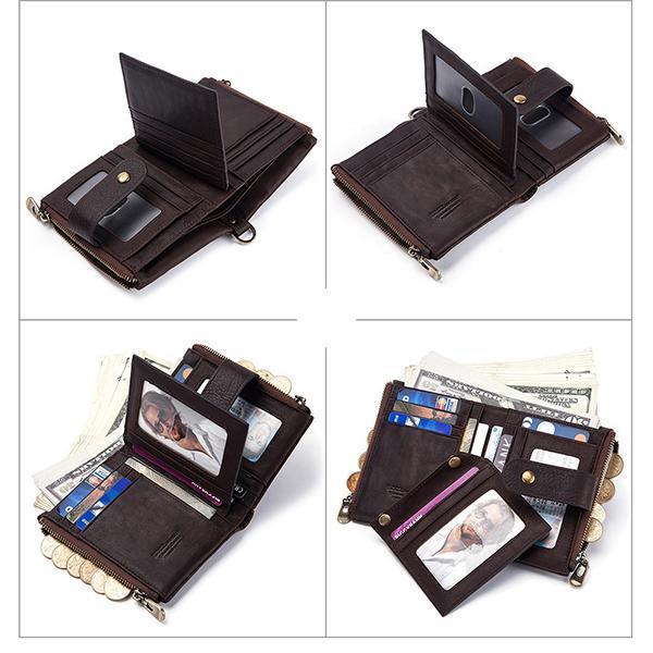 Genuine Leather Anti-theft Retro Wallet With Chain (Buy 2 for free shipping)
