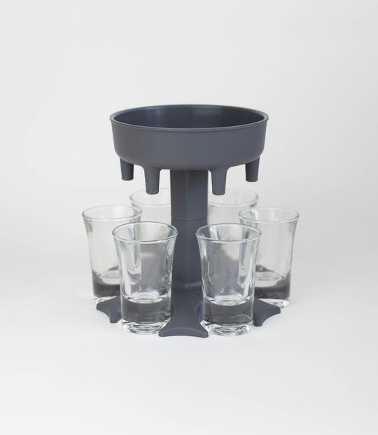 🔥HOT SELLER🔥6 Shot Glass Dispenser and Holder/Carrier Caddy Liquor Dispenser Party Gifts Drinking Games Shot Glasses Get The Party Started Faster!