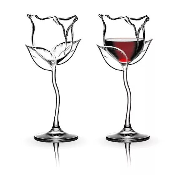 ROSE WINE GLASS (HANDMADE)-Buy 4 Free Shipping