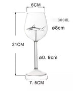 SHARK RED WINE GOBLET (Handmade)【BUY 4 FREE SHIPPING】