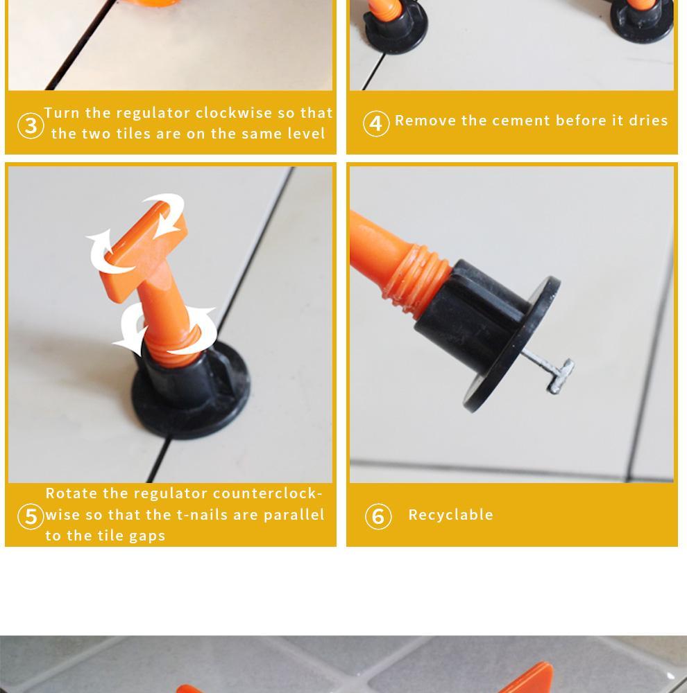 Reusable Anti-Lippage Tile Leveling System（50Pcs A Bag）
